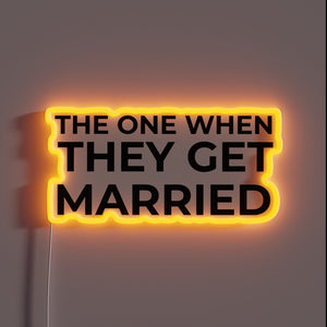 Iconic Neon Sign for Newlyweds: Black Lit Wedding Celebration Symbol