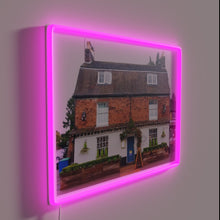 Load image into Gallery viewer, RGB illuminated sign of iconic pub logo, The Queen&#39;s Head.