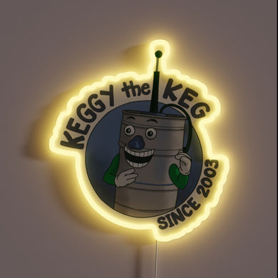 Eye-catching LED neon sign with customizable RGB color illumination glowing.