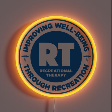 RGB Neon Sign Celebrating Recreational Therapy Professionals Throughout Their Journey