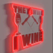 Load image into Gallery viewer, Customizable RGB Neon Sign with Wine and Drinking Humor Quote