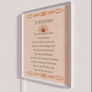 Colorful Third Step Recovery Prayer LED Neon Sign for Addiction Support