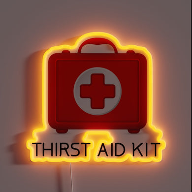 Brighten your space with this vibrant thirst aid neon sign