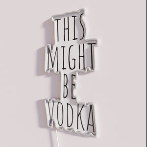 Eye-catching RGB neon vodka bar decor sign with bold letters