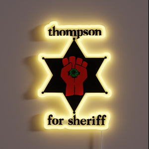 Electrify Your Campaign with this Bold Thompson for Sheriff Sign