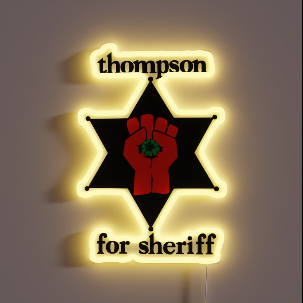 Electrify Your Campaign with this Bold Thompson for Sheriff Sign