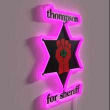 Load image into Gallery viewer, Electrify Your Support with This Vibrant Thompson For Sheriff Neon Sign