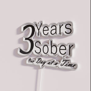 Neon sobriety anniversary gift for sober individuals celebrating milestones daily