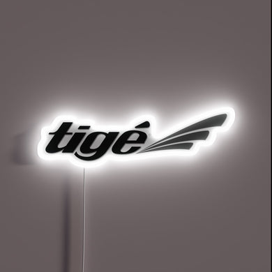 Tige Boats iconic RGB neon logo illuminated signage display kit.