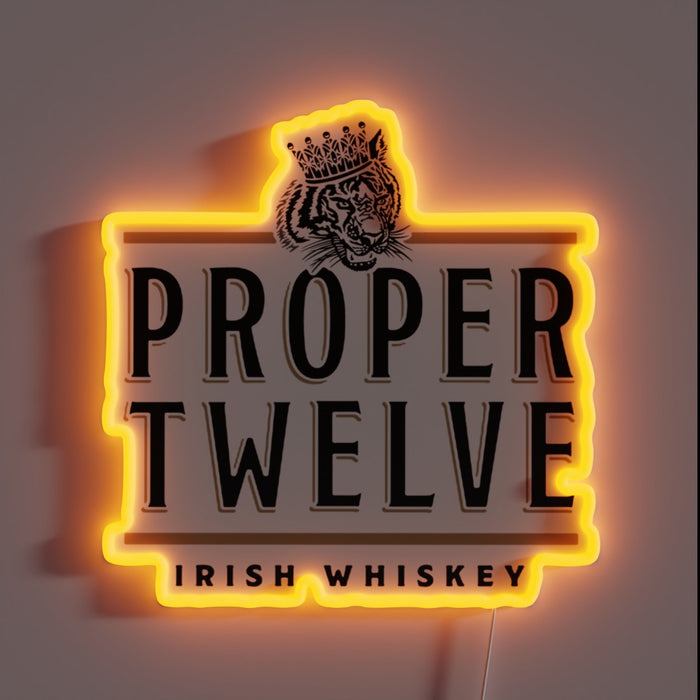 Vibrant neon display illuminates passion for rich Tiger Tank Irish Whiskey