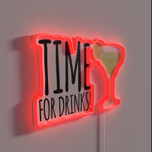 Add some fun to your space with colorful neon drinks sign.
