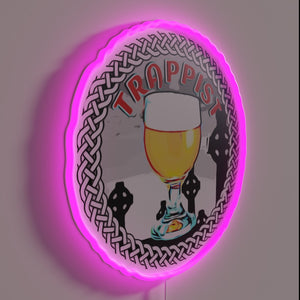 Ethereal Trappist-inspired knotwork illuminated in vibrant RGB glow accents