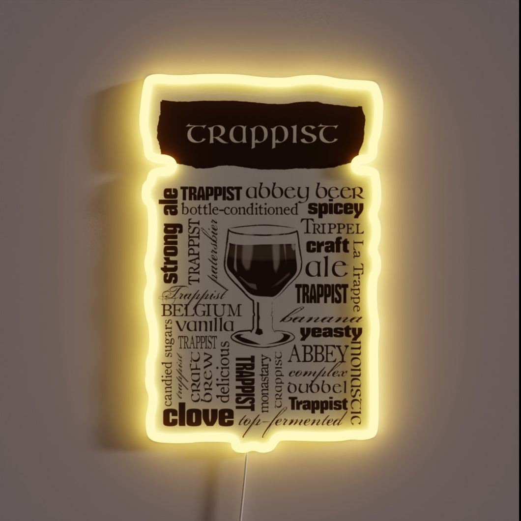 Neon Sign: Experience the Authentic Flavors of Belgian Trappist Brews Here