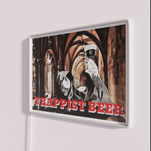 Load image into Gallery viewer, Neon Trappist Monk Sign Illuminates Authentic Abbey Spirit and Tradition