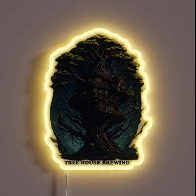 Elevate your space with vibrant color-changing Tree House Brewery signage