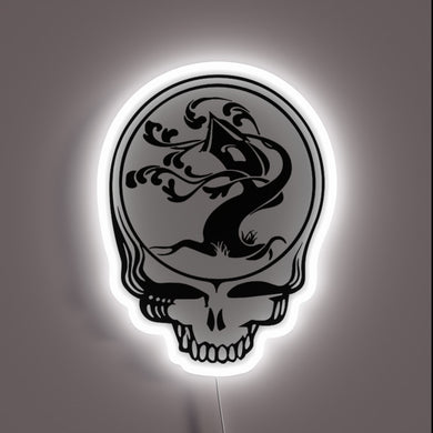 Glowing RGB Tree House Brewing Co Stealie Neon Sign Illumination