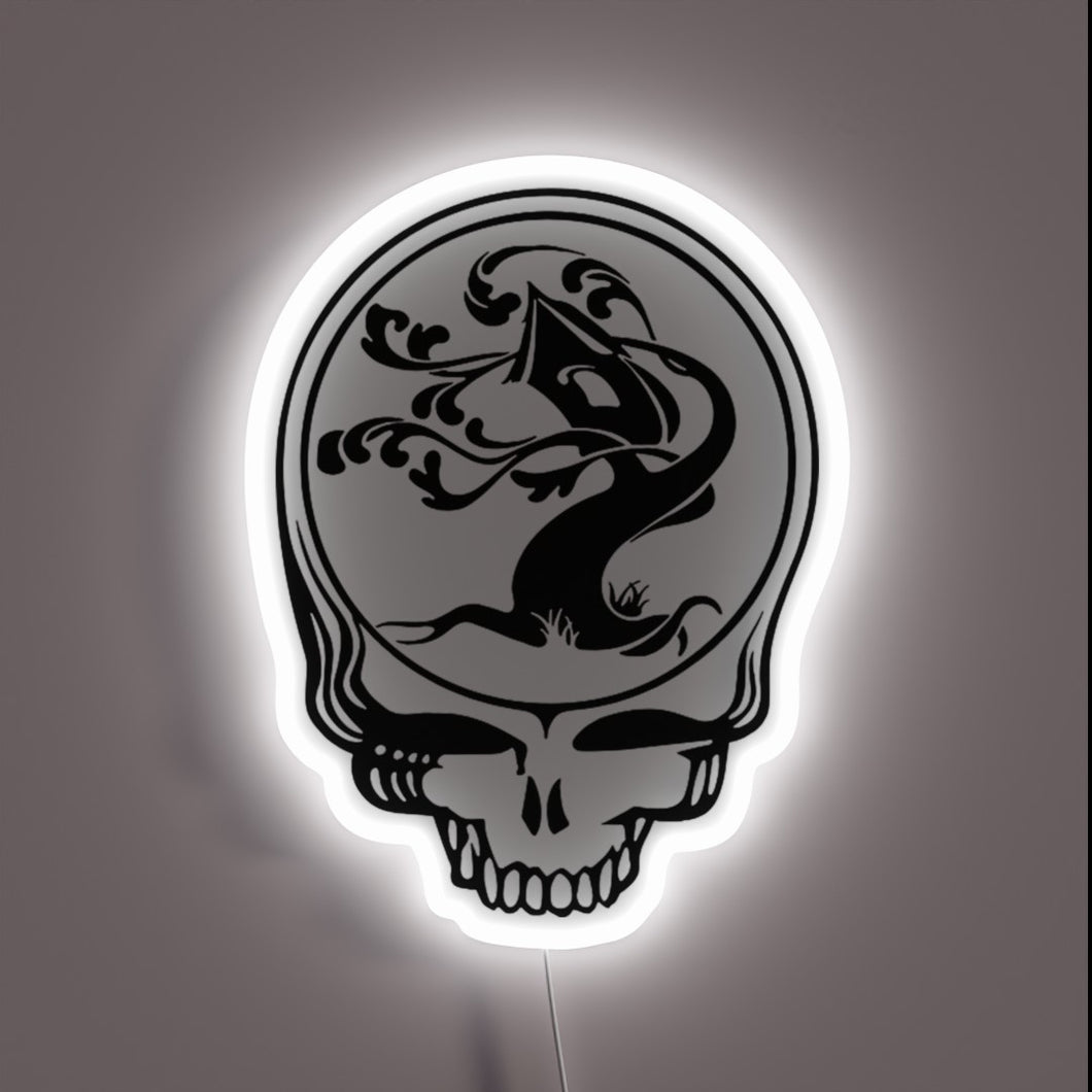 Glowing RGB Tree House Brewing Co Stealie Neon Sign Illumination