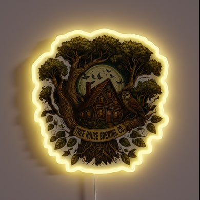RGB Neon Sign Featuring Vibrant Colors of Tree House Brewing Company.
