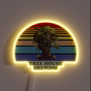 RGB Neon Sign Adds Vibrant Light to Your Treehouse Bar