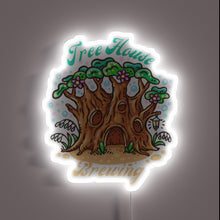Load image into Gallery viewer, RGB glowing tree house inspired neon beer bar sign