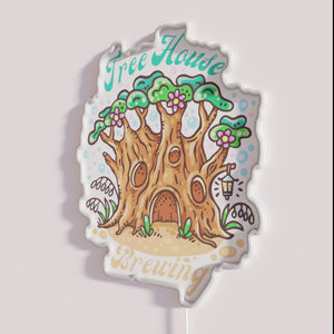 RGB Colorful Treehouse Inspired Neon Bar Sign Wall Decoration Lighting
