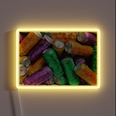 RGB Neon Sign Displaying Colorful Vibrant Beer-Themed Design Artwork