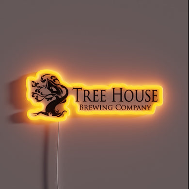 Eye-catching RGB LED neon sign illuminating Tree House Brewery's charm.