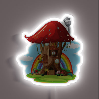 RGB glow neon sign featuring Tree House Brewing logo graphics.