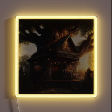 Load image into Gallery viewer, Vibrant RGB lighting illuminates Tree House Brewing&#39;s brand identity prominently.