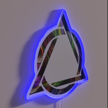 Load image into Gallery viewer, Iconic AA symbol neon sign with glowing red green blue accents
