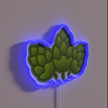 Load image into Gallery viewer, Vibrant trio of hop flowers lit by RGB neon lighting