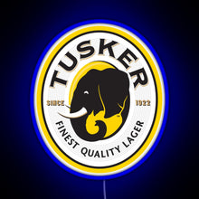 Load image into Gallery viewer, Tusker Beer RGB neon sign blue