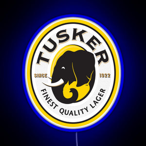 Tusker Beer RGB neon sign blue