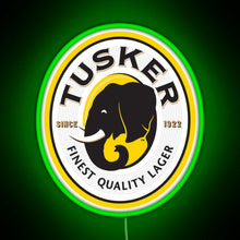 Load image into Gallery viewer, Tusker Beer RGB neon sign green