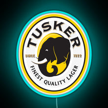Load image into Gallery viewer, Tusker Beer RGB neon sign lightblue 