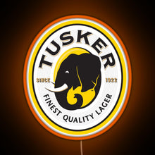 Load image into Gallery viewer, Tusker Beer RGB neon sign orange