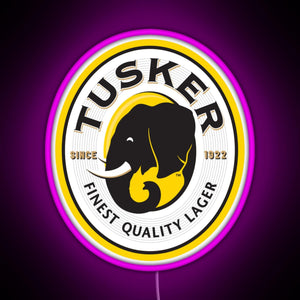Tusker Beer RGB neon sign  pink