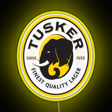 Load image into Gallery viewer, Tusker Beer RGB neon sign yellow