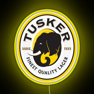 Tusker Beer RGB neon sign yellow