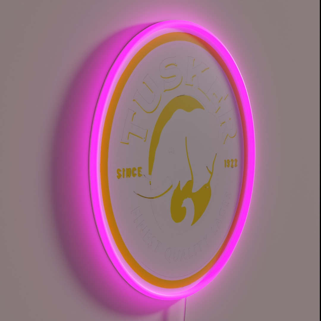 Lofo Rjb Tusker Lager Logo Rgb Led Sign – Neon Factory