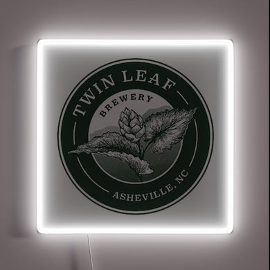 Twin Leaf Brewery Asheville North Carolina Neon Sign in RGB