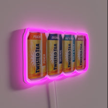 Load image into Gallery viewer, Twisted Tea logo illuminated in vibrant RGB glow neon signage