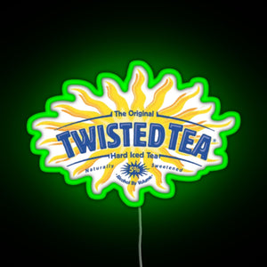 Twisted tea RGB neon sign green