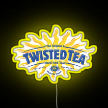 Load image into Gallery viewer, Twisted tea RGB neon sign yellow