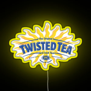 Twisted tea RGB neon sign yellow
