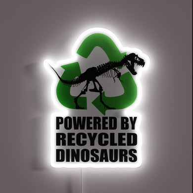 Dinosaur Fossil Illuminated Sign with Vibrant RGB Lighting Effects