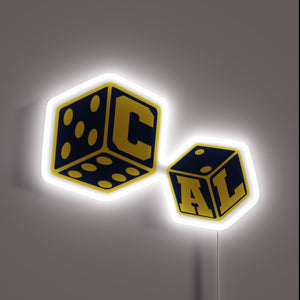 UC Berkeley iconic campus game night party spirit neon signage.