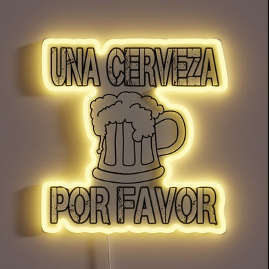 Unique Neon Sign for Beer Lovers and Latin Culture Enthusiasts