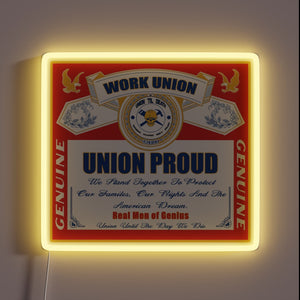Genuine Union Pride Illuminated with Vibrant RGB Neon Lighting Effect