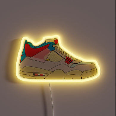 A vibrant neon homage to the Union x Jordan 4 